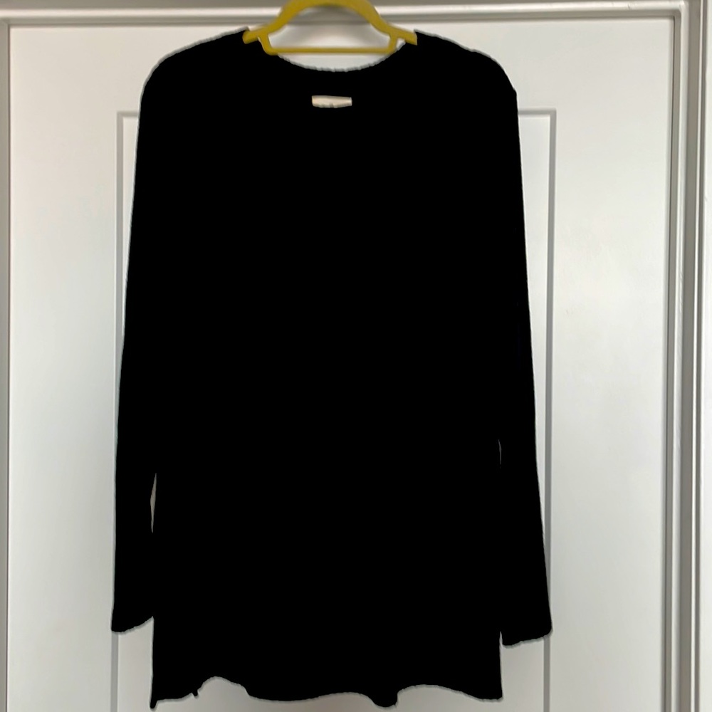 NEW NWT Lou & Grey Brushed Ribbed Tee Color: Black XL